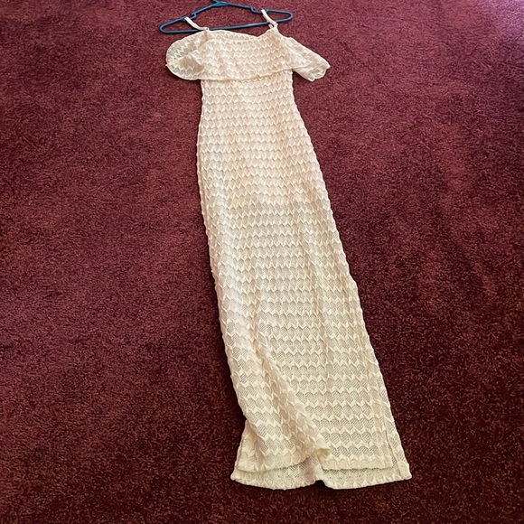 Body Central Spaghetti Strap Cream Lace Dress - Picture 3 of 4